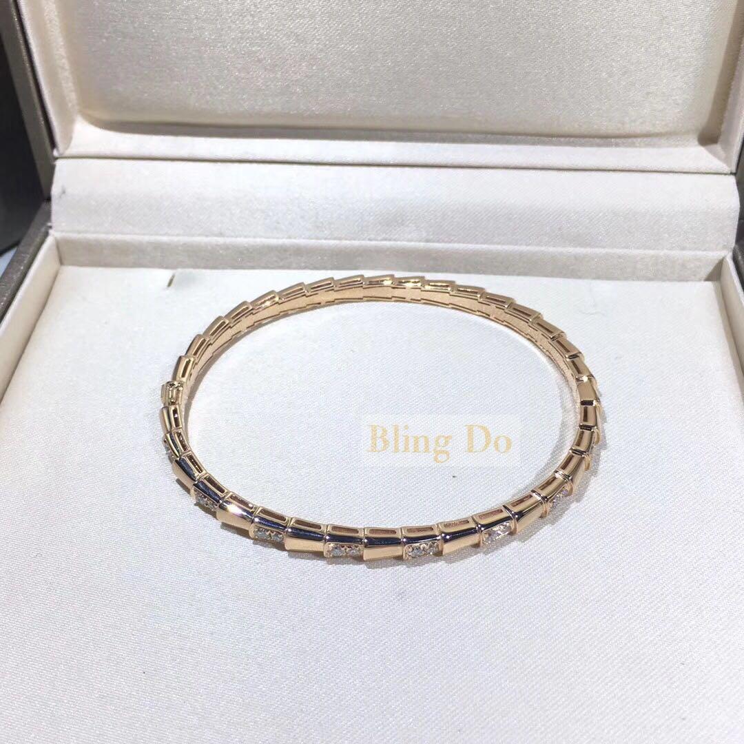 Bvlgari serpenti one-coil bracelet with diamond