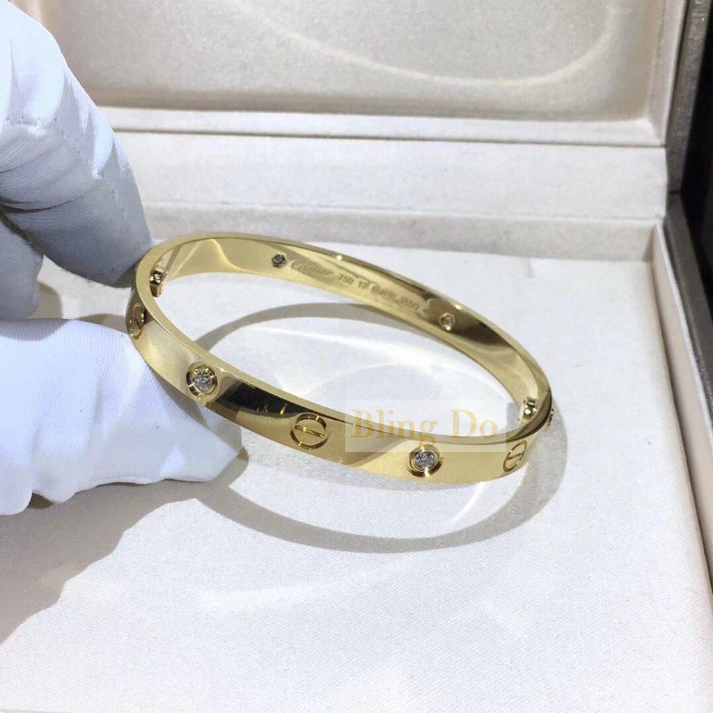 Cartier LOVE BRACELET with 4 DIAMONDS YELLOW GOLD | Design Your Own ...