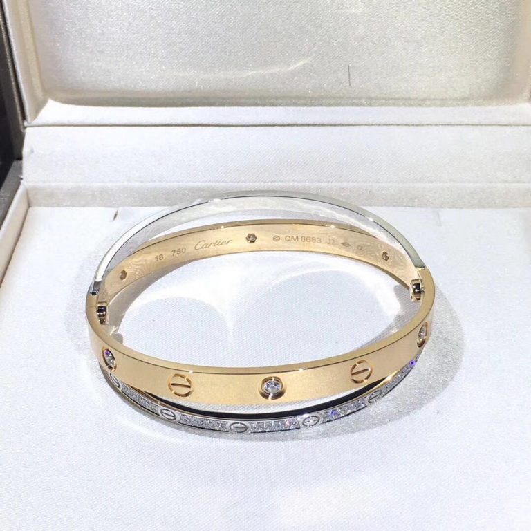 LOVE BRACELET DIAMOND-PAVED PINK GOLD WHITE GOLD with DIAMONDS | Design ...