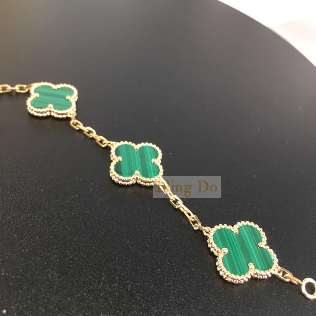 18k solid gold Alhambra bracelet, 5 motifs – Gret'z jewelry