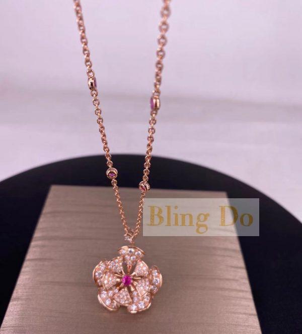 Bvlgari DIVAS' DREAM Necklace in 18KT Rose Gold with Gemstones