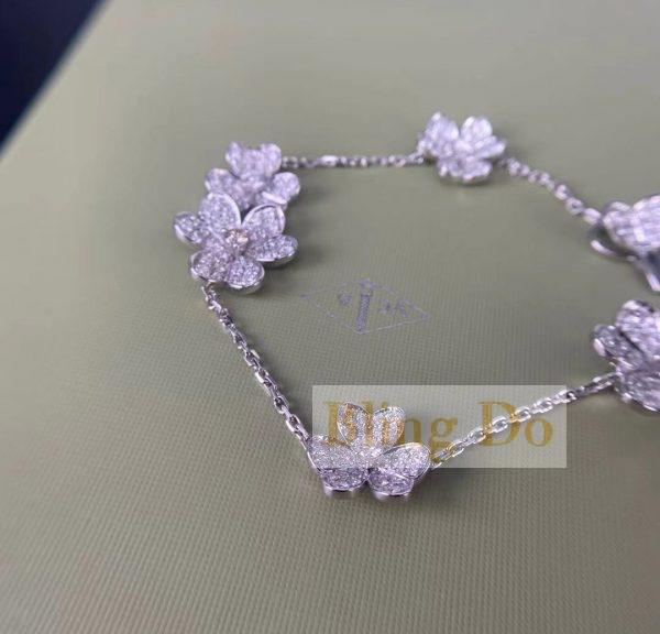 Van Cleef Arpels Frivole 5 flowers 18K White gold bracelet with Diamond