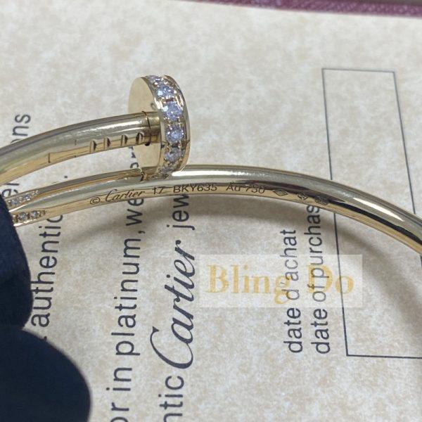 Replica Cartier 18K Yellow Gold Diamond Nail Juste Un Clou Bracelet B6048617