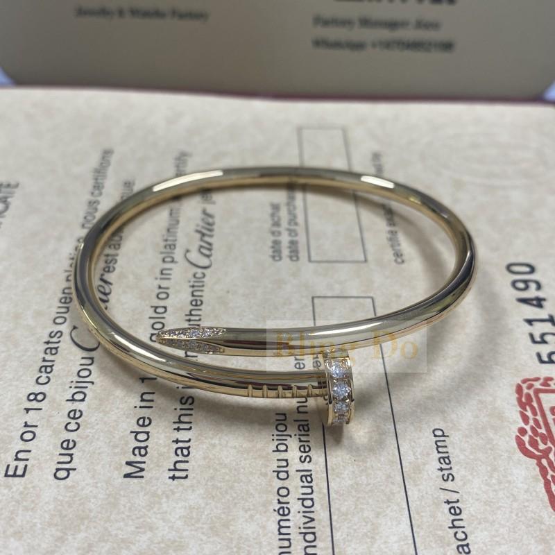 Sold at Auction: Cartier 18K Yellow Gold Diamond Pave Bracelet Size 16