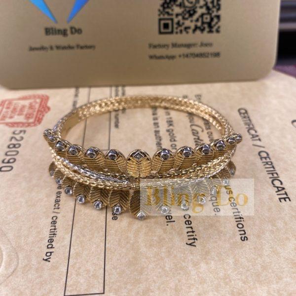 Cartier Grain De Cafe Bracelet 18K Yellow Gold Diamond