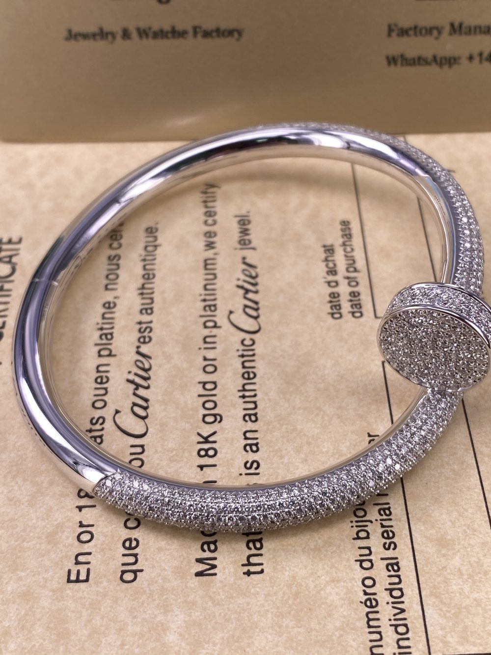 Cartier Nail Pave Bangle