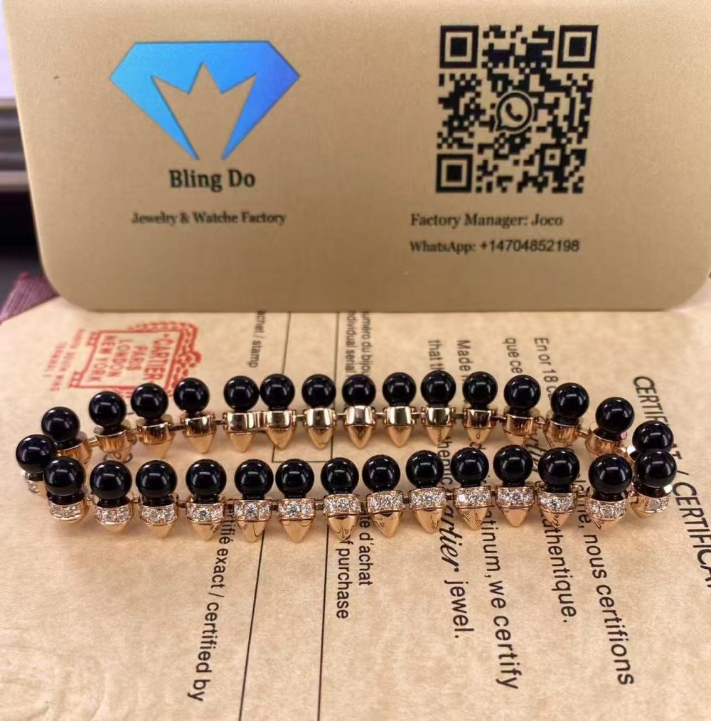 Clash de Cartier extra-large model bracelet with onyx and diamonds